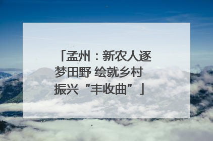 孟州：新农人逐梦田野 绘就乡村振兴“丰收曲”