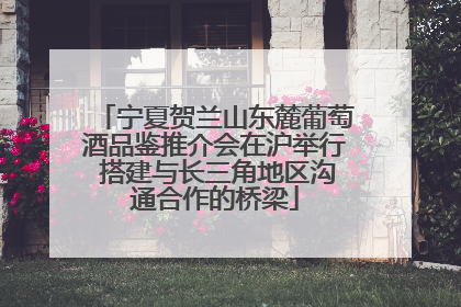 宁夏贺兰山东麓葡萄酒品鉴推介会在沪举行 搭建与长三角地区沟通合作的桥梁