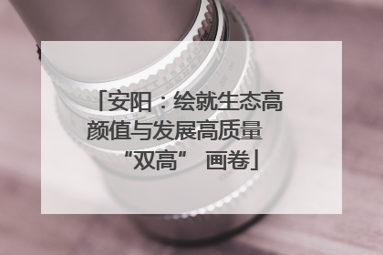安阳：绘就生态高颜值与发展高质量 “双高” 画卷