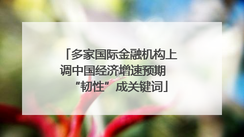 多家国际金融机构上调中国经济增速预期 “韧性”成关键词