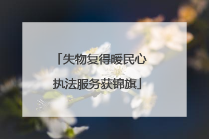 失物复得暖民心 执法服务获锦旗