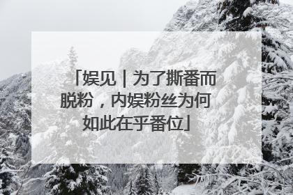 娱见｜为了撕番而脱粉，内娱粉丝为何如此在乎番位