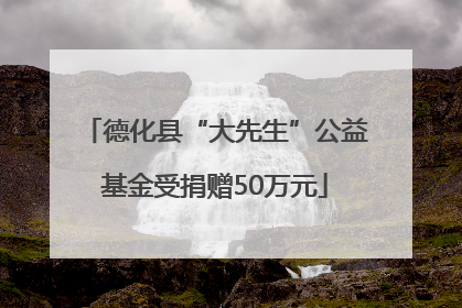 德化县“大先生”公益基金受捐赠50万元