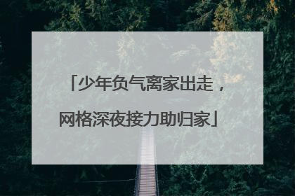 少年负气离家出走，网格深夜接力助归家
