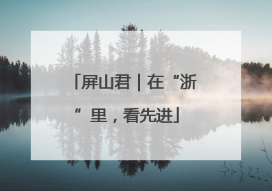 屏山君｜在“浙”里，看先进
