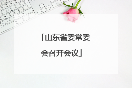 山东省委常委会召开会议