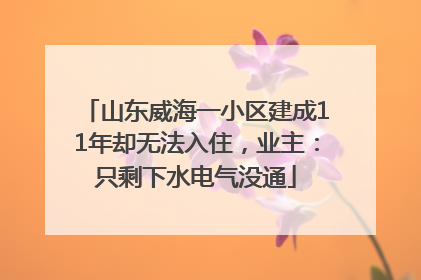 山东威海一小区建成11年却无法入住，业主：只剩下水电气没通