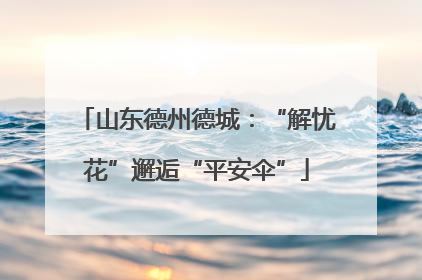 山东德州德城：“解忧花”邂逅“平安伞”