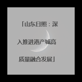 山东日照：深入推进港产城高质量融合发展