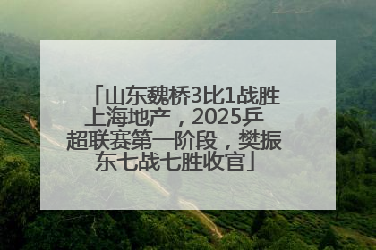山东魏桥3比1战胜上海地产，2025乒超联赛第一阶段，樊振东七战七胜收官