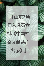 山东2项目入选第六批《中国档案文献遗产名录》