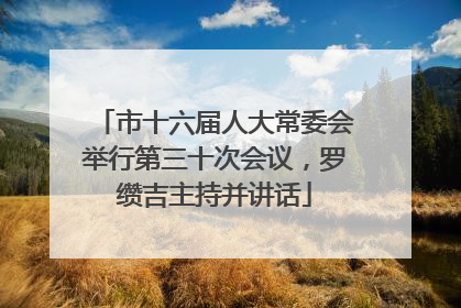 市十六届人大常委会举行第三十次会议，罗缵吉主持并讲话