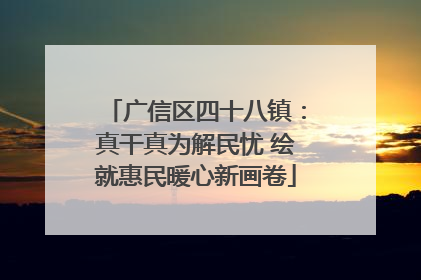 广信区四十八镇：真干真为解民忧 绘就惠民暖心新画卷