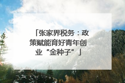 张家界税务：政策赋能育好青年创业“金种子”