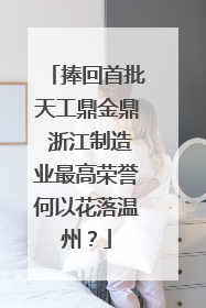 捧回首批天工鼎金鼎 浙江制造业最高荣誉何以花落温州？