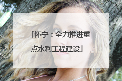 怀宁：全力推进重点水利工程建设