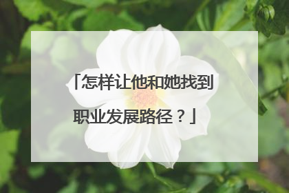 怎样让他和她找到职业发展路径？