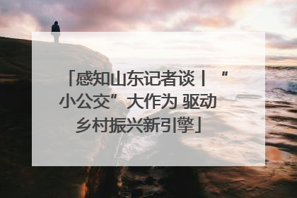 感知山东记者谈丨“小公交”大作为 驱动乡村振兴新引擎