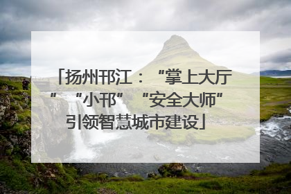 扬州邗江：“掌上大厅”“小邗”“安全大师”引领智慧城市建设