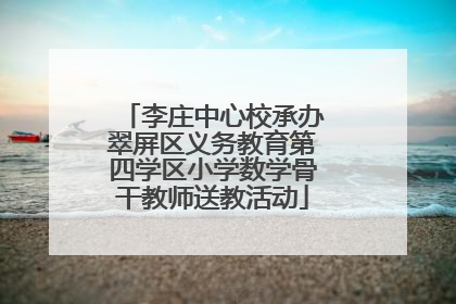 李庄中心校承办翠屏区义务教育第四学区小学数学骨干教师送教活动
