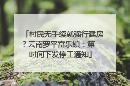 村民无手续就强行建房？云南罗平富乐镇：第一时间下发停工通知