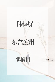 林武在东营滨州调研