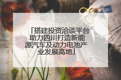 搭建投资洽谈平台 助力四川打造新能源汽车及动力电池产业发展高地