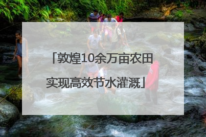 敦煌10余万亩农田实现高效节水灌溉