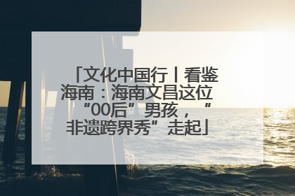 文化中国行丨看鉴海南：海南文昌这位“00后”男孩，“非遗跨界秀”走起