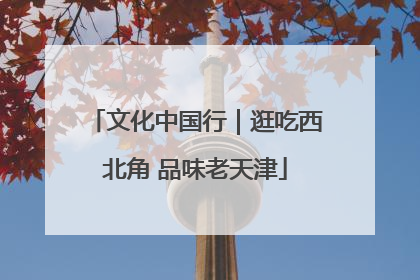 文化中国行｜逛吃西北角 品味老天津