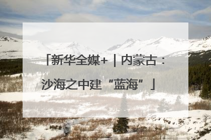 新华全媒+｜内蒙古：沙海之中建“蓝海”