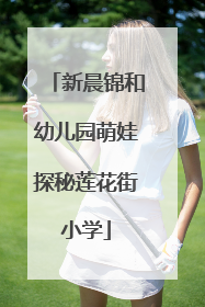 新晨锦和幼儿园萌娃探秘莲花街小学