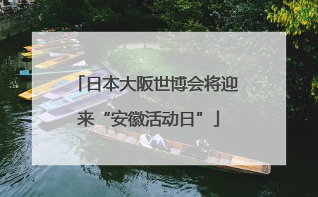 日本大阪世博会将迎来“安徽活动日”