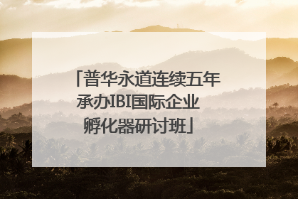 普华永道连续五年承办IBI国际企业孵化器研讨班