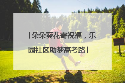 朵朵葵花寄祝福，乐园社区助梦高考路
