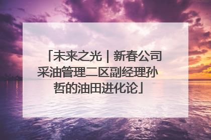 未来之光｜新春公司采油管理二区副经理孙哲的油田进化论