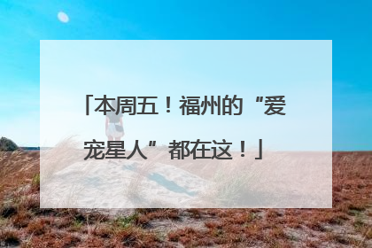 本周五！福州的“爱宠星人”都在这！