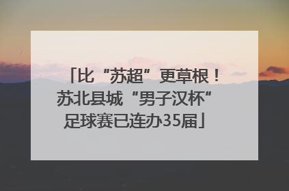 比“苏超”更草根！苏北县城“男子汉杯”足球赛已连办35届