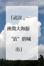 武汉，一座离大海很“近”的城市