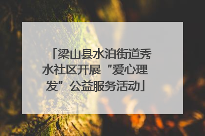 梁山县水泊街道秀水社区开展“爱心理发”公益服务活动
