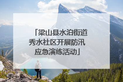 梁山县水泊街道秀水社区开展防汛应急演练活动