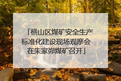 横山区煤矿安全生产标准化建设现场观摩会在朱家峁煤矿召开