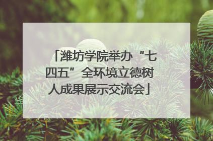 潍坊学院举办“七四五”全环境立德树人成果展示交流会