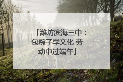 潍坊滨海三中：包粽子学文化 劳动中过端午