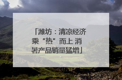 潍坊：清凉经济乘“热”而上 消暑产品销量猛增