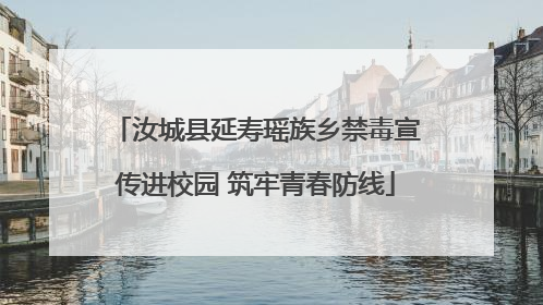 汝城县延寿瑶族乡禁毒宣传进校园 筑牢青春防线