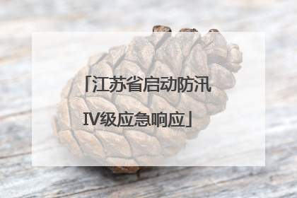 江苏省启动防汛IV级应急响应