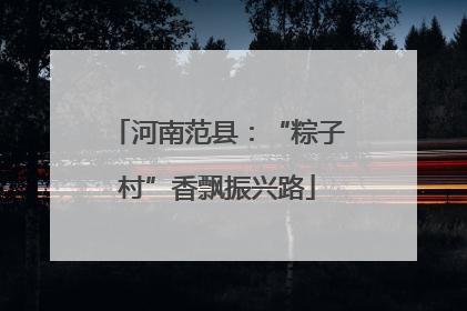 河南范县：“粽子村”香飘振兴路