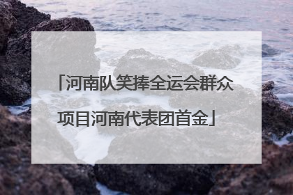 河南队笑捧全运会群众项目河南代表团首金