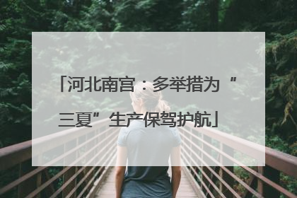 河北南宫：多举措为“三夏”生产保驾护航